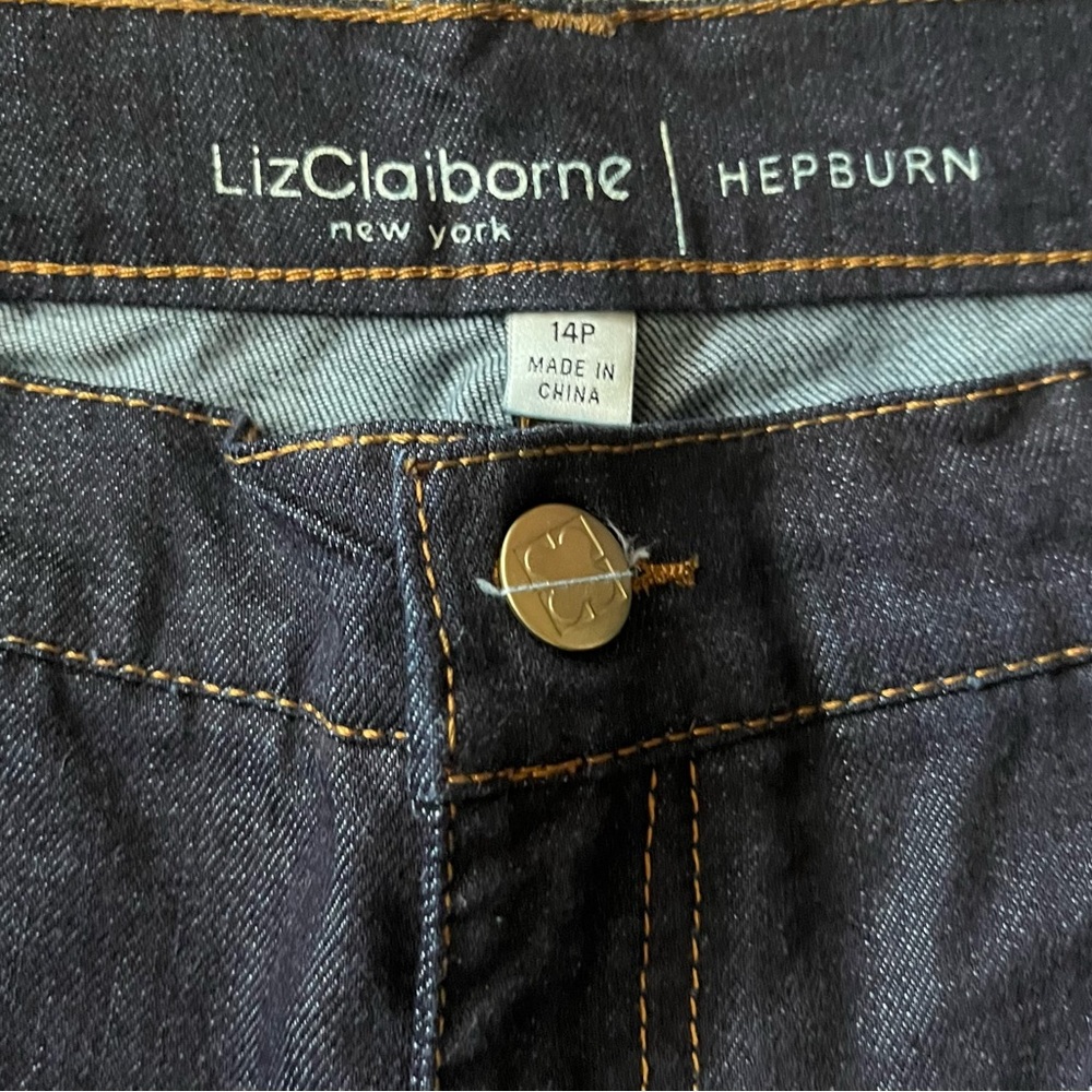 Liz Claiborne Dark Blue Denim Jeans - Picture 2 of 2